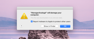 ‘ManagerAnalogd will damage your computer’ pop-up