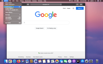 Go to Safari’s Preferences