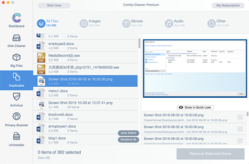 Combo Cleaner can spot duplicate files