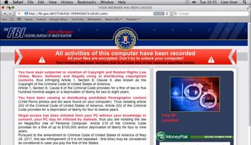 Safari locked by fake FBI alert