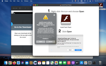 Klassieke trucjes van de Trojan horse-promotie op Mac