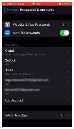 Trova un account dannoso nelle impostazioni dell'iPhone