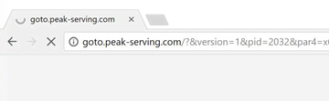 Goto.peak-serving.com redirect in progress